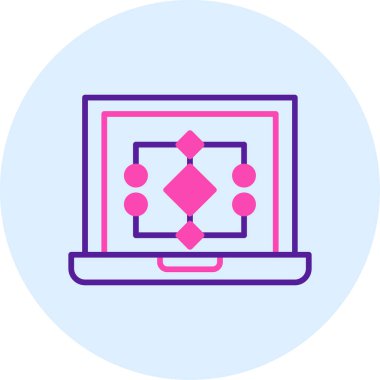 Bilgisayar. Web simgesi basit illüstrasyon