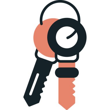 trend biçimi izole edilmiş arkaplanda anahtar simgesi