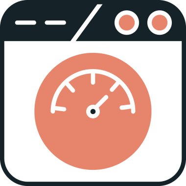 Page Speed web icon, vector illustration