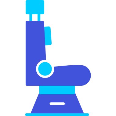 Mikroskop simgesi. Web için mikroskop vektör simgelerinin basit çizimi