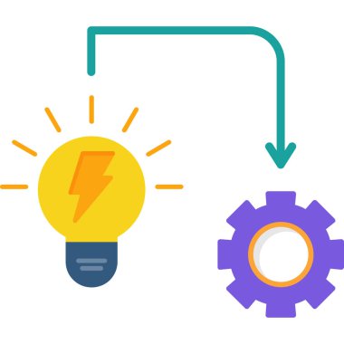 Bir fikrim var. Web simgesi basit illüstrasyon