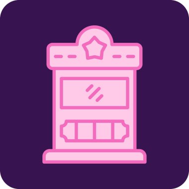 Bilet. Web simgesi basit illüstrasyon