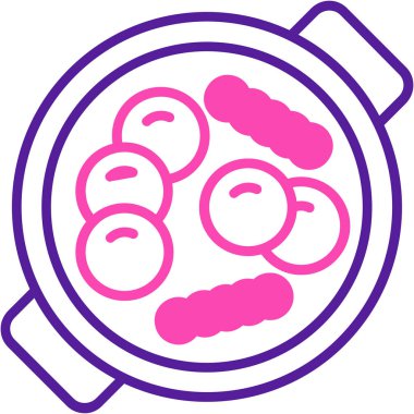 Yemek. Web simgesi basit illüstrasyon