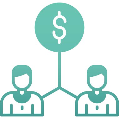 İş insanları simgesinin vektör illüstrasyonu.