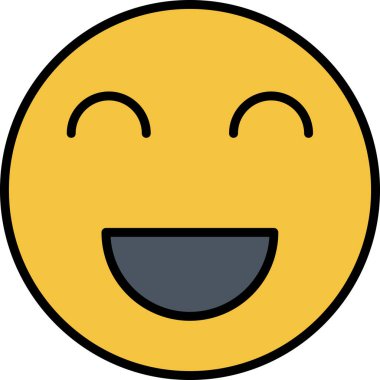 Mutlu emoji simgesi tasarımı, vektör illüstrasyonu 10 grafiklik