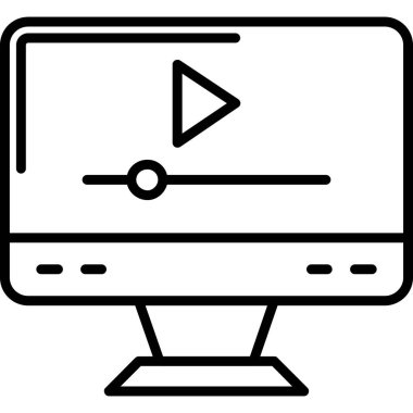 video simgesi. Basit bir çizim tasarımı. vektör illüstrasyonu