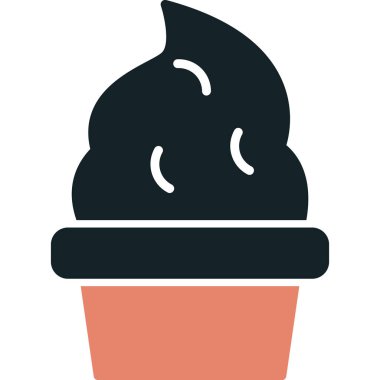 Dondurma ikonu. vektör illüstrasyonu