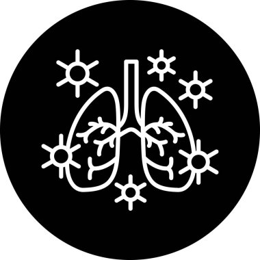 Ciğerler. Web simgesi basit illüstrasyon