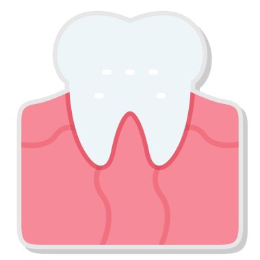 diş simgesi vektör illüstrasyonu