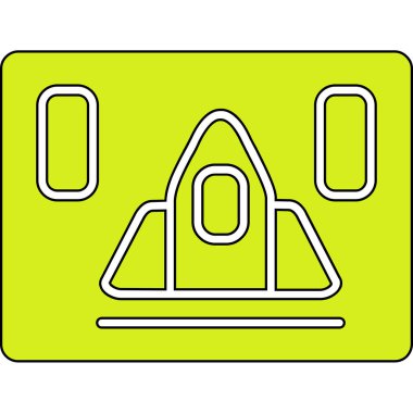 Havaalanı kontrol ikonu. Beyaz arkaplanda izole edilmiş web tasarımı için özet havaalanı kontrol vektörü simgesi