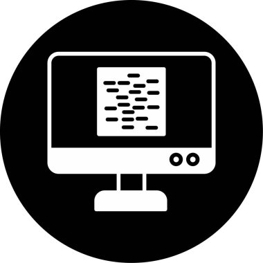 Bilgisayar ekranı. Web simgesi basit illüstrasyon