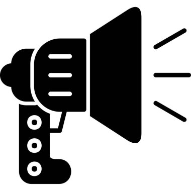 megafon web simgesi, vektör çizim