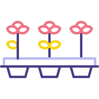 Bir ağaç simgesinin vektör illüstrasyonu