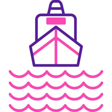 Gemi simgesi vektör illüstrasyonu