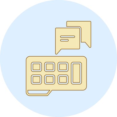 Modern bir bilgisayar simgesinin vektör çizimi