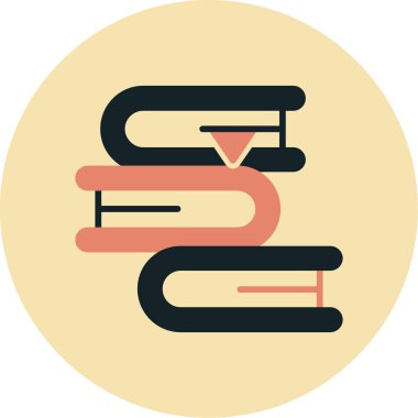 Kitaplar. Web simgesi basit illüstrasyon