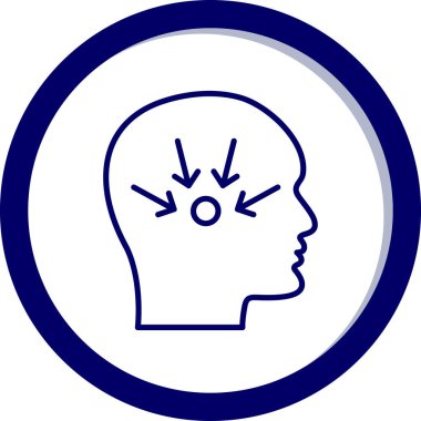 Beyin. Web simgesi basit illüstrasyon