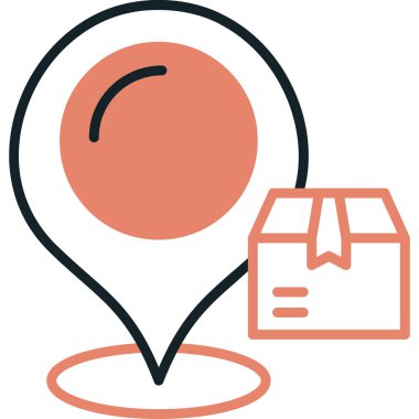 konum pin haritası simgesi - taslak biçimi