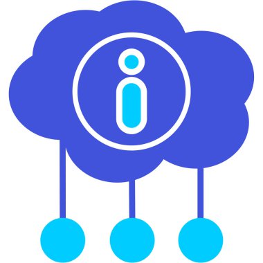 Bulut. Web simgesi basit illüstrasyon