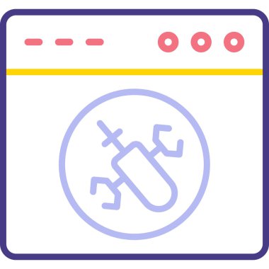 tarayıcı simgesi vektör illüstrasyonu