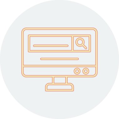 bilgisayar vektör simgesi modern ince çizgi çizimi