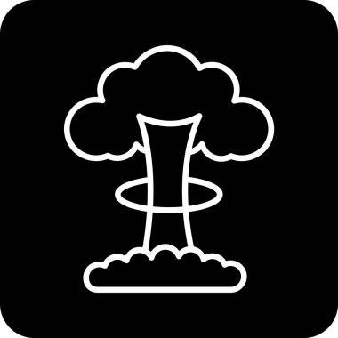 Projeniz için vektör nükleer patlama simgesi