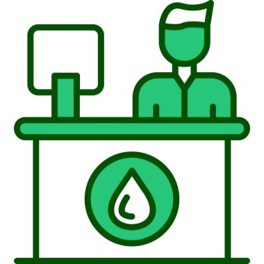 Çevre ekolojisi yeşil simgesi ana hat biçiminde