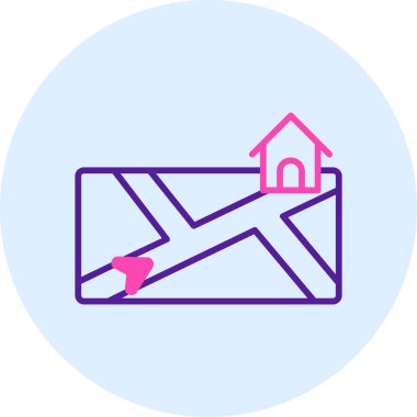 Evi olan bir harfin vektör çizimi