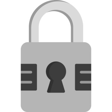 Kilit simgesi. Kilit simgesinin vektör illüstrasyonu