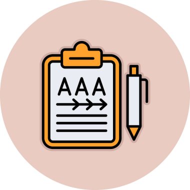 Bir belge simgesinin vektör illüstrasyonu