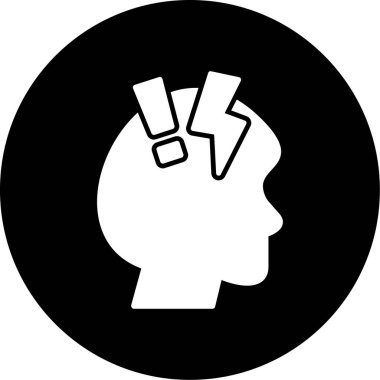 beyin vektör simgesi modern biçim illüstrasyonu