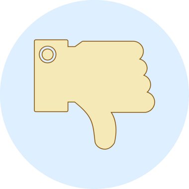 başparmak aşağı simge vektör illüstrasyonu