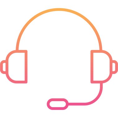 Kulaklık. Web simgesi basit illüstrasyon