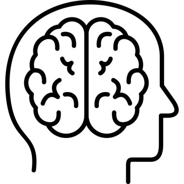 Beyin zihin vektör simgesi