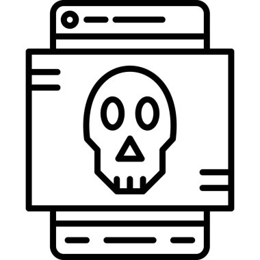 Kurukafa simgesi vektör illüstrasyonu