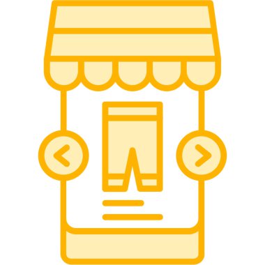 Alışveriş mağazası. Web simgesi basit tasarım