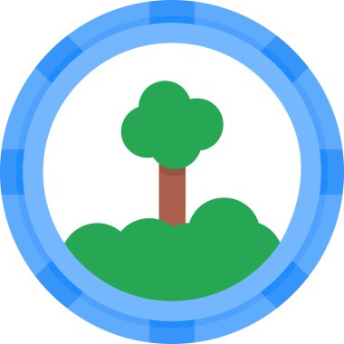 ağaç simgesi vektör illüstrasyonu