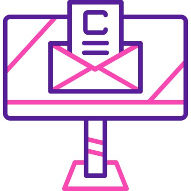 Mektup. Web simgesi basit illüstrasyon