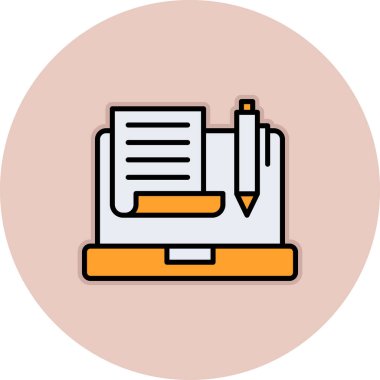 Belge simgesinin vektör illüstrasyonu