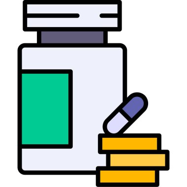 İlaç şişesi vektör simgesi