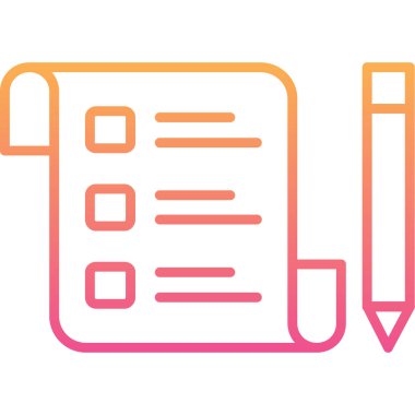 Kontrol listesi simgesi, vektör illüstrasyonu