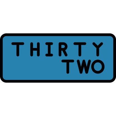 iki 23 işaret simgesi, basit vektör illüstrasyonu