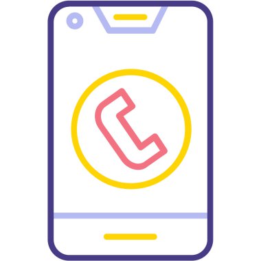 İleti vektör illüstrasyonlu telefon