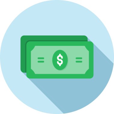 Dolar düz vektör simgesi