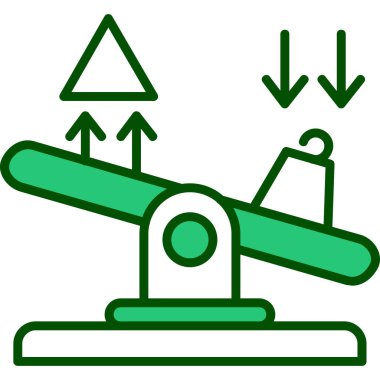 Yeşil ve kırmızı düzlemin vektör çizimi