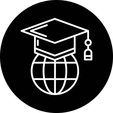 Mezuniyet. Web simgesi basit tasarım