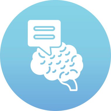 Beyin. Web simgesi basit illüstrasyon