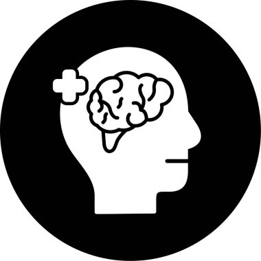 Moda Biçimli Beyin Simgesi İzole Arkaplan