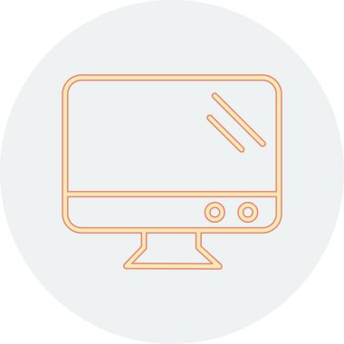 Monitör. Web simgesi basit illüstrasyon