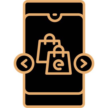 Mobil simgeye sahip akıllı telefon, vektör illüstrasyon tasarımı